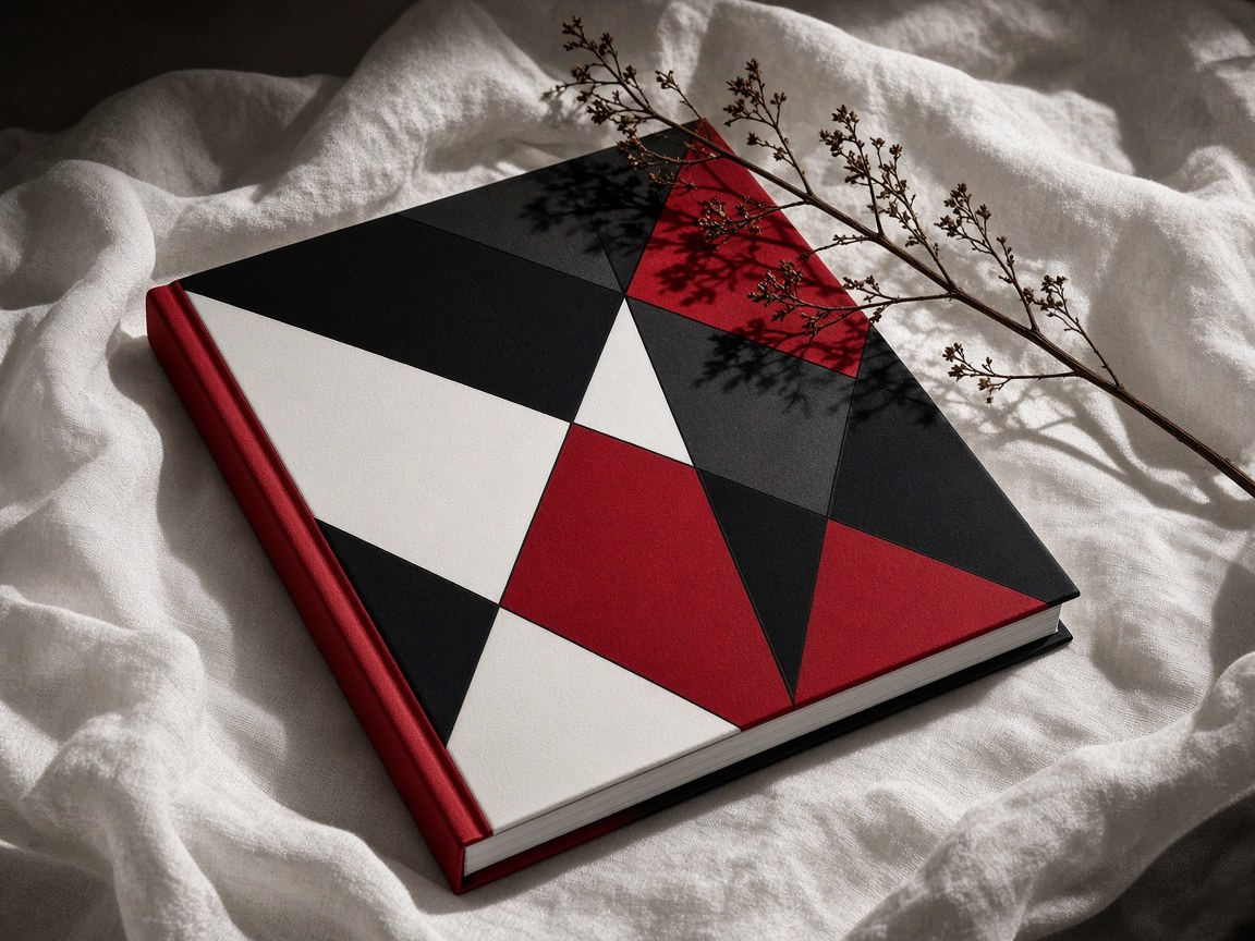 Editorial still life with a hardcover book